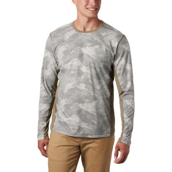 Columbia Muške Majice S Kapuljačom - Solar Chill 2.0 Long Sleeve Kaki Boja | LJWI-56738